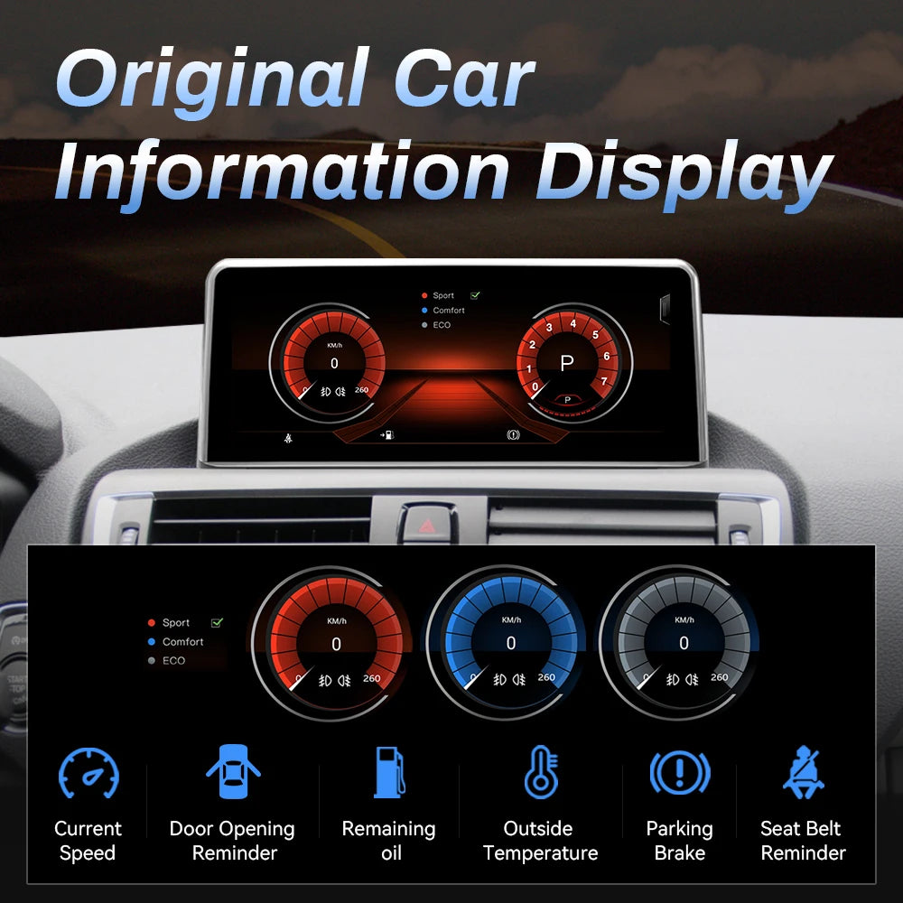 CarPlay 10.25" Multifunction Radio for BMW Series 1, 2, 3, 4 (2011-2016)