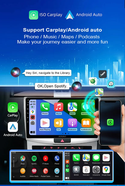 Touchscreen 2 Din da 10" per Renault Clio 4 2012-2016