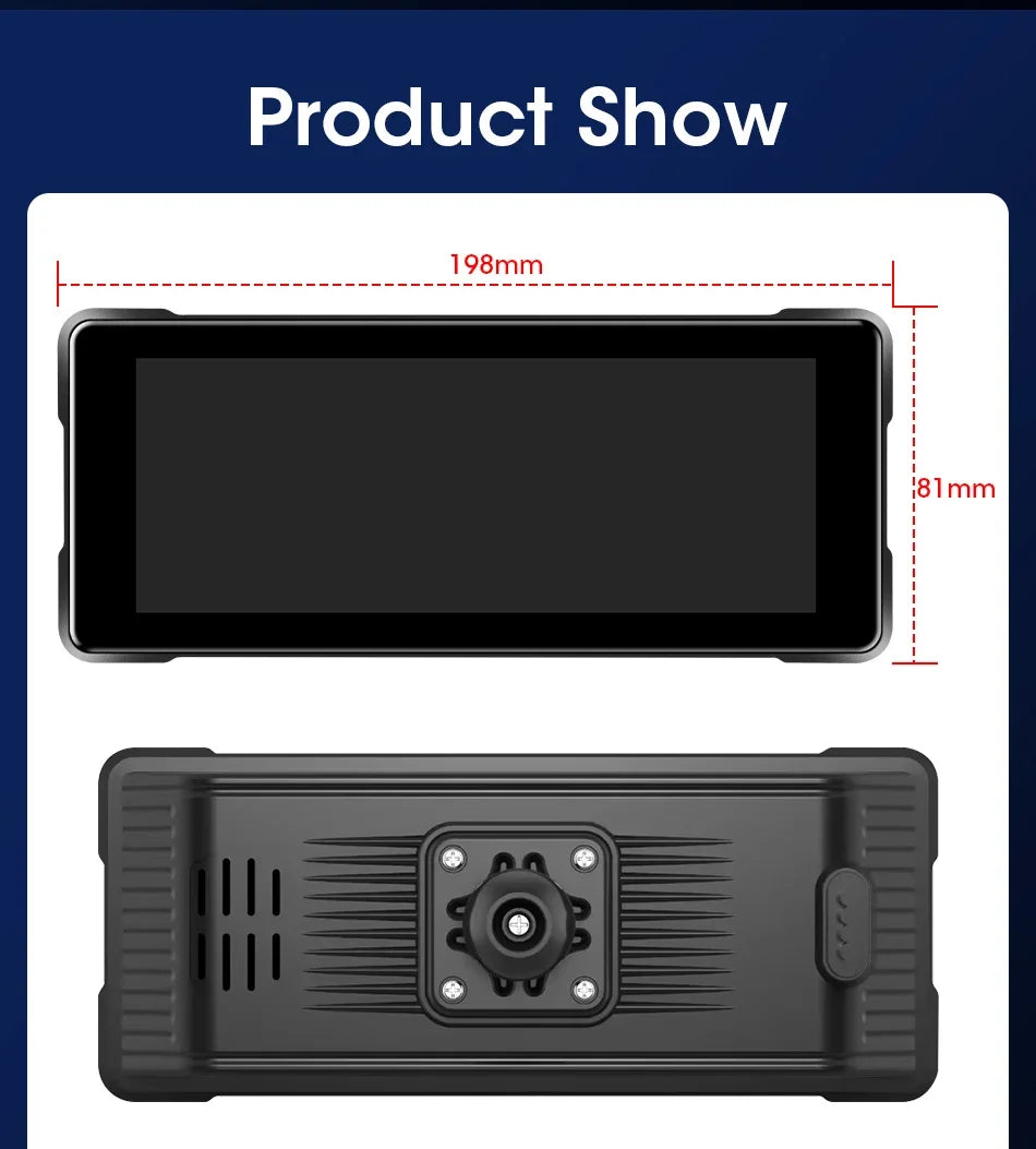 Radio Moto 7" IPX7 CarPlay Android Auto Din