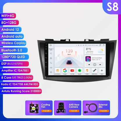 Hizpo 9" Android Auto Autoradio per Suzuki Swift 2011-2015