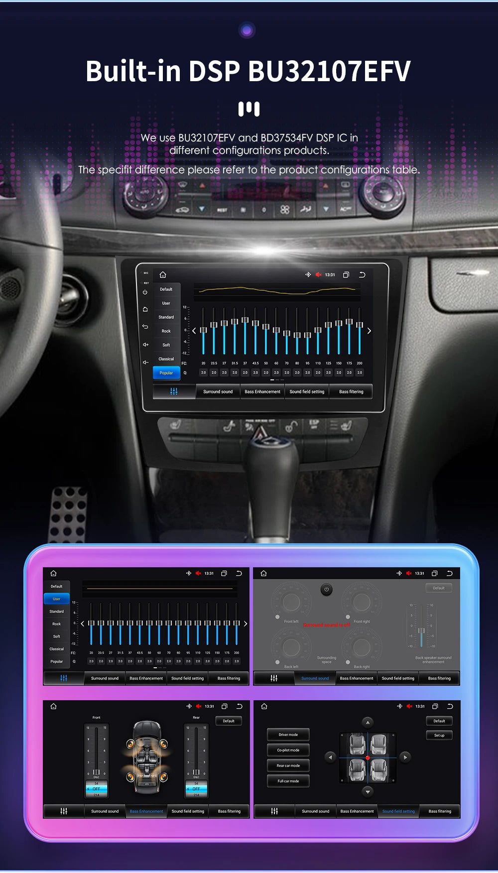 Autoradio Android 12, 9" para Mercedes E-class 2002-2009