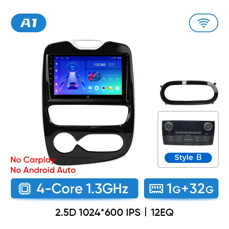 Autoradio Android 13 2DIN da 9" per Renault Clio 4 2012-2019