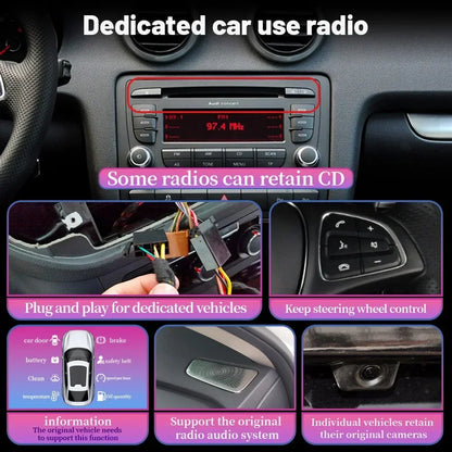 9" Android 14 CarPlay for Toyota Matrix 2003-2008 and Pontiac Vibe 2003-2004