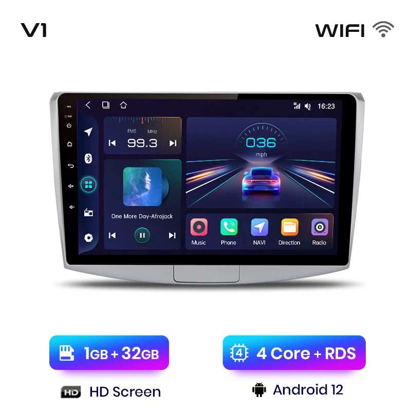 Junsun V1 AI Voice Wireless CarPlay 10" 2DIN para VW Passat B6 B7 CC 2010-2015