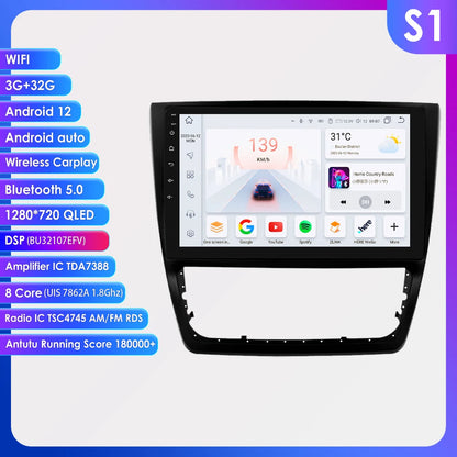Autoradio 10.1" 2DIN para Skoda Yeti 2009-2014 con CarPlay y Android Auto