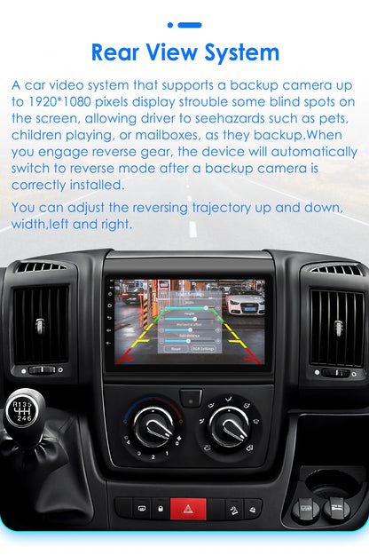 Android 9" CarPlay DSP per Fiat Ducato, Citroen Jumper, Peugeot Boxer
