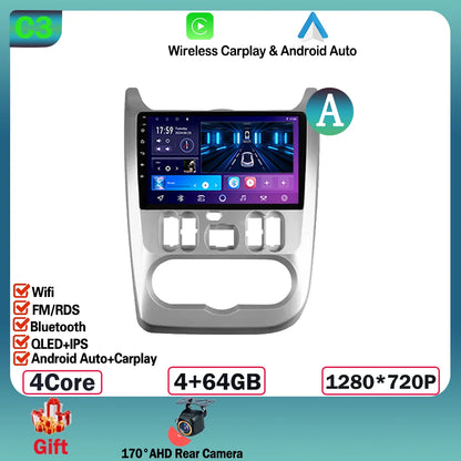 Android 13, 9" One Din, per Dacia Duster 2009-2015