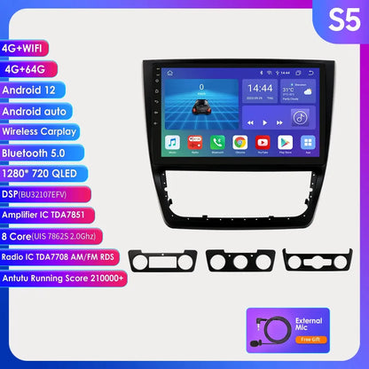 Autoradio 10.1" 2DIN para Skoda Yeti 2009-2014 con CarPlay y Android Auto