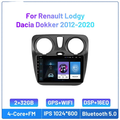 9" 2DIN CarPlay radio for Dacia Lodgy/Dokker 2012-2020