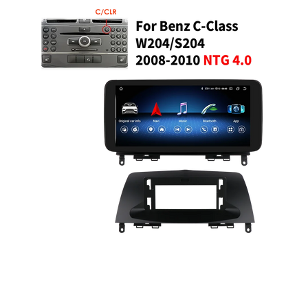 Autoradio 10.25" 2 Din Android CarPlay per Mercedes-Benz Classe C W204 S204 2008-2010