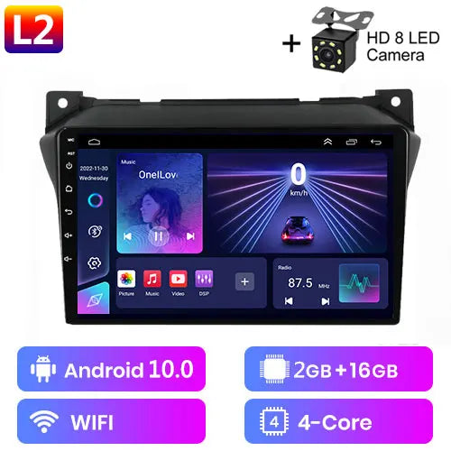 Android 12 9" 2 Din Autoradio per Suzuki Alto 2009-2016