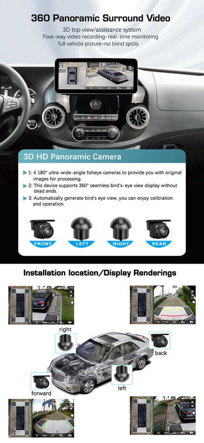 Schermo Android 2 DIN da 12,3" per Mercedes Vito