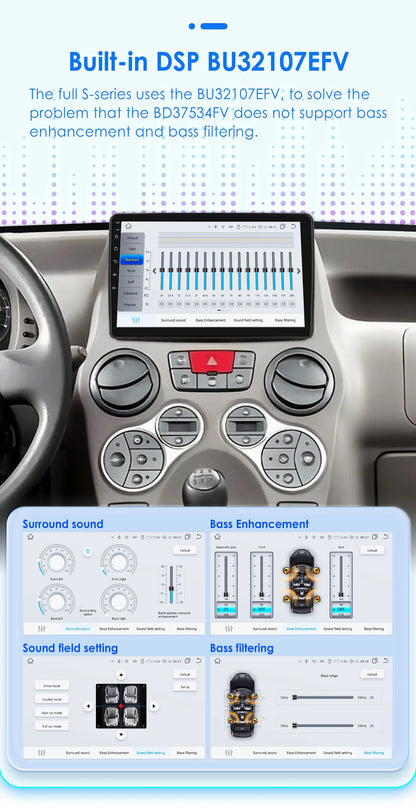 Autoradio GPS Android CarPlay da 9" per Fiat Panda 2003-2012