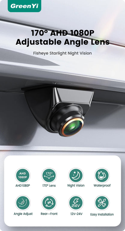 GreenYi 1080P 170° AHD Rear View Camera for Vehicles