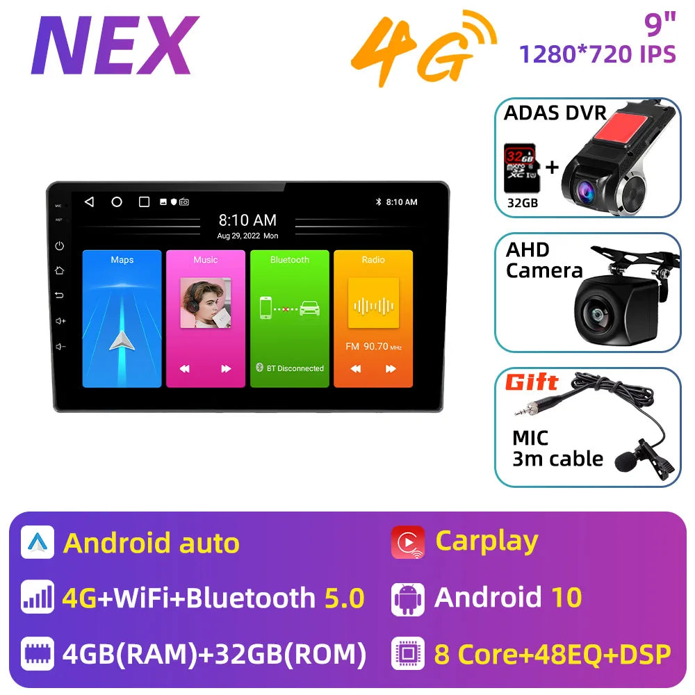 Autoradio Android 2 DIN da 9" per Nissan Murano Z50 2002-2008