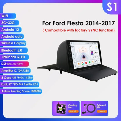 9" Double Din Android Car Stereo for Ford Fiesta 2009–2017