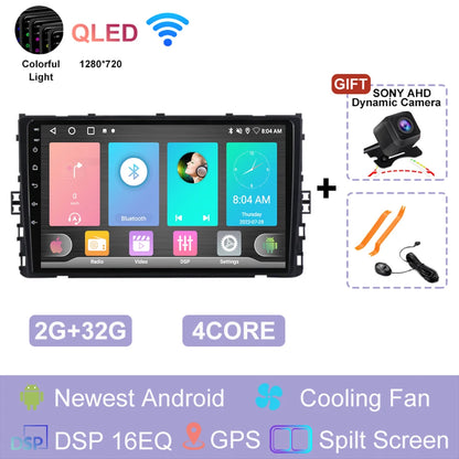 Radio multimediale 9" Double Din per Volkswagen T-ROC/T-Cross/Polo 2018-2020