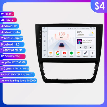 Autoradio 10.1" 2DIN para Skoda Yeti 2009-2014 con CarPlay y Android Auto