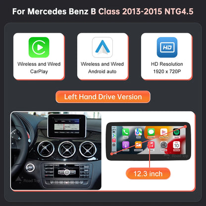 Schermo multimediale One Din da 10,25" per Mercedes-Benz AB CLASS 2013-2015