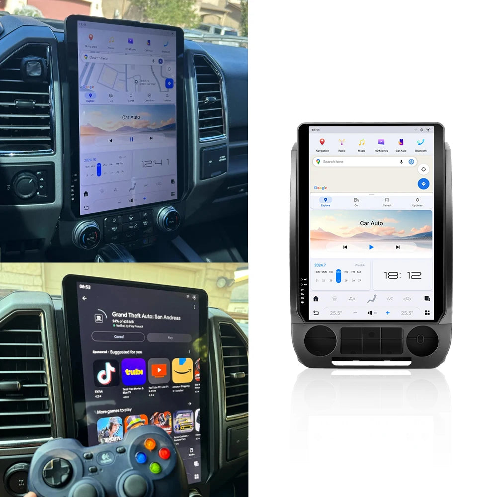Tesla Style Car Radio 14.4" 2 Din Ford F150 2015-2021