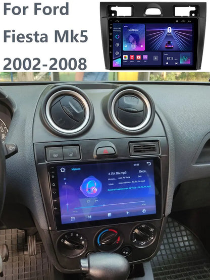 Radio Android 12 CarPlay, 9" 2 Din per Ford Fiesta MK6 2002-2008
