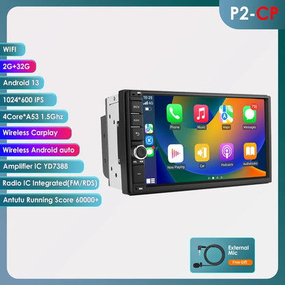 Android Radio 7" 2Din CarPlay GPS Universal 4G