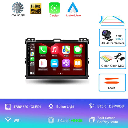 9" 2 DIN Android car radio for Toyota Prado 2002-2009