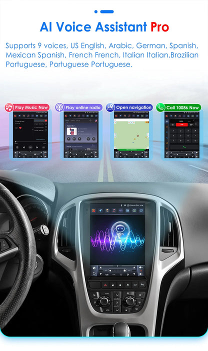 Radio Android 13, 9.7'' Carplay para Opel Astra AutoRadioCanario