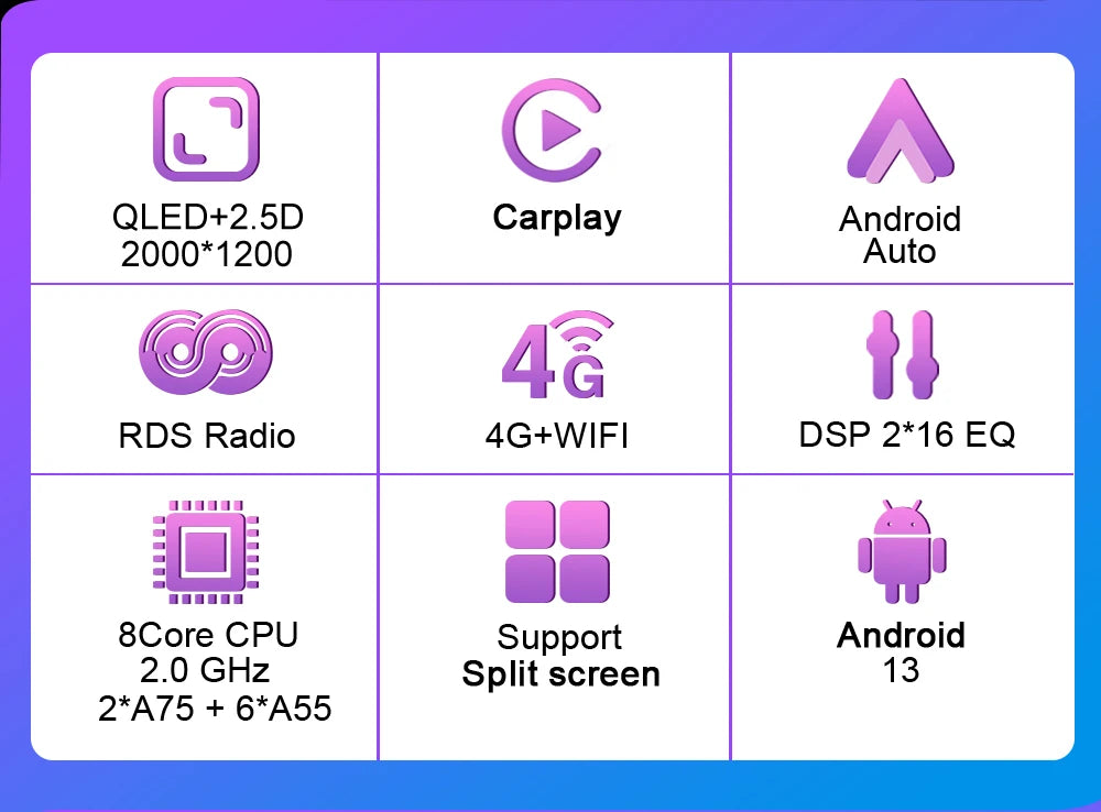 Autoradio stereo Android Auto da 9" per Kia Rio 2017-2022