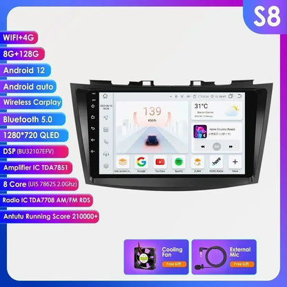 Hizpo 9" Android Auto Autoradio per Suzuki Swift 2011-2015