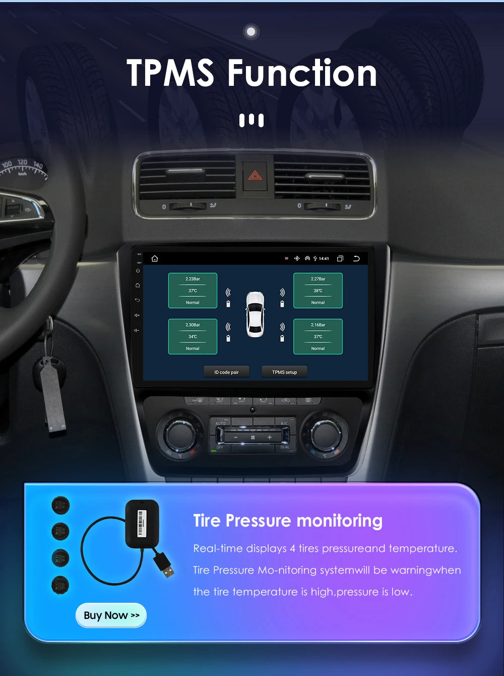 Autoradio 10.1" 2DIN para Skoda Yeti 2009-2014 con CarPlay y Android Auto