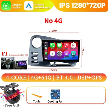 9" Android 14 CarPlay for Toyota Matrix 2003-2008 and Pontiac Vibe 2003-2004