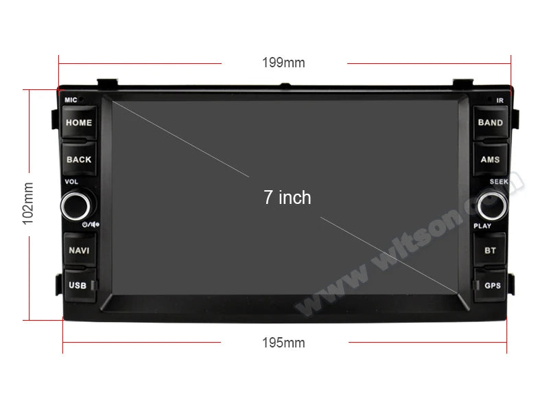 Car radio 7" Android Double Din for Kia Ceed 2007–2009
