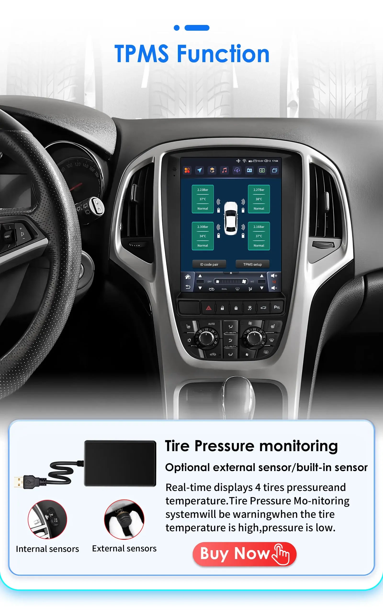 Radio Android 13, 9.7'' Carplay para Opel Astra AutoRadioCanario