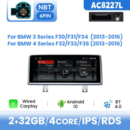 CarPlay 10.25" Multifunction Radio for BMW Series 1, 2, 3, 4 (2011-2016)
