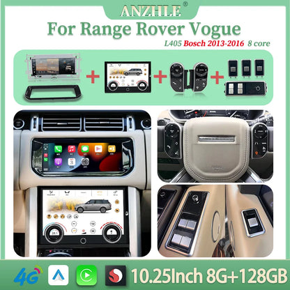Android 13 10.25" 1 Din car radio for Range Rover Vogue/Sport 2013-2017