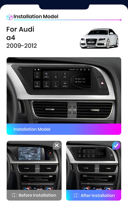 CarPlay Android Auto 8.8" 1 Din for Audi A4L 2009-2016