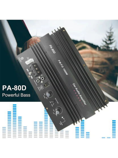 Amplificatore mono 1000W 12V PA-80D – Potente amplificatore subwoofer per auto