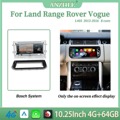 Android 13 10.25" 1 Din car radio for Range Rover Vogue/Sport 2013-2017
