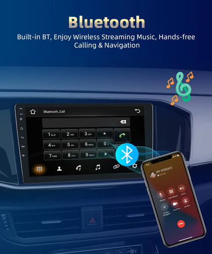 Podofo Android 11 7" 2 Din Car Radio for VW, Skoda and Seat – CarPlay and GPS
