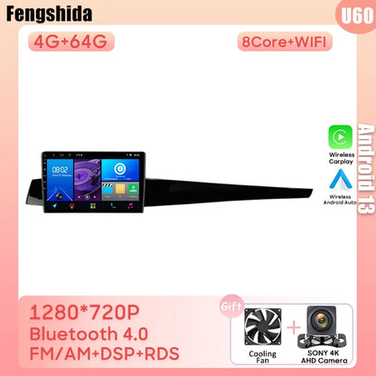 Autoradio Android 10.2" 1 Din para Renault Latitude y Renault Laguna - CarPlay, 5G Wifi, Mirror Link
