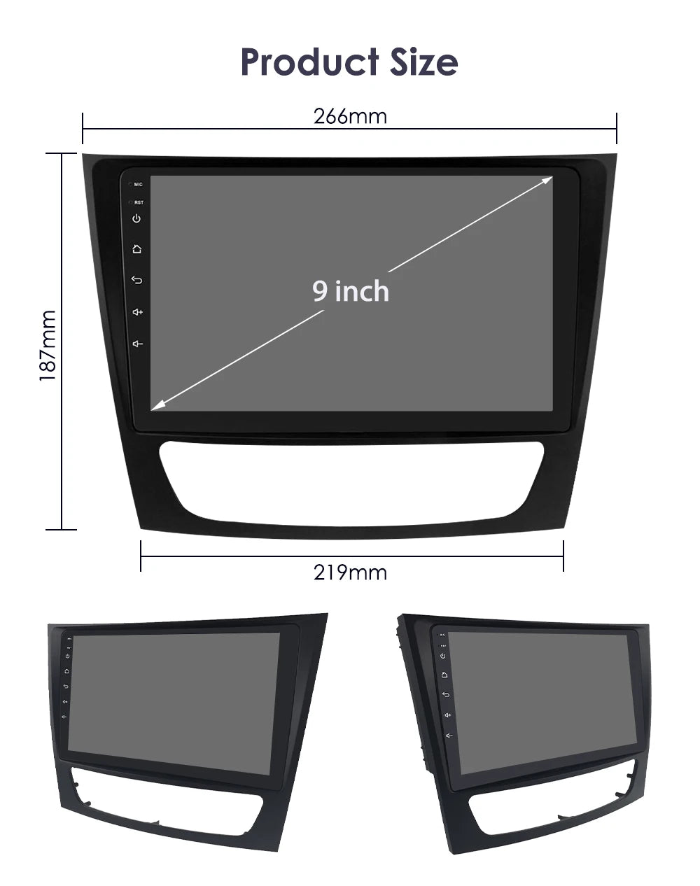 Autoradio Android 12, 9" para Mercedes E-class 2002-2009