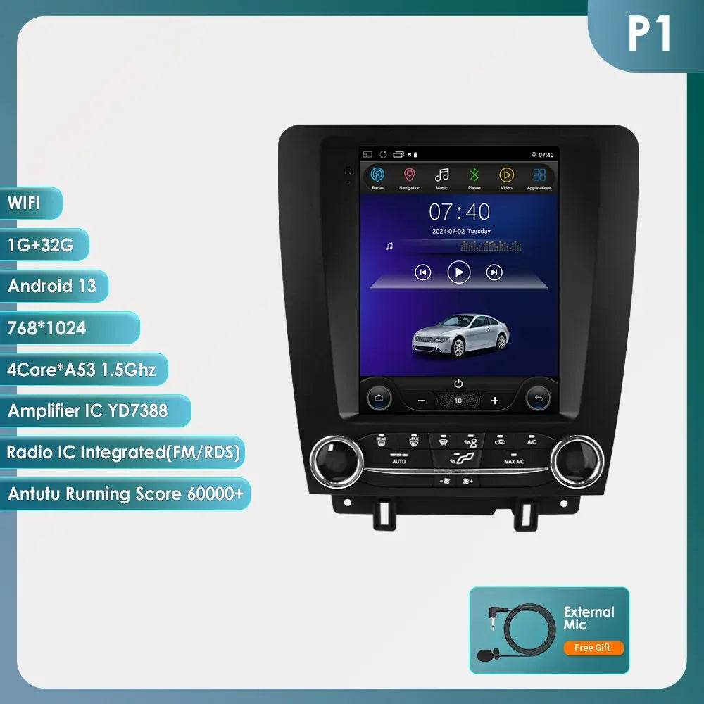 Autoradio Android 13 da 9,7" per Ford Mustang 2010-2014 - CarPlay, GPS, 4G, 8Core