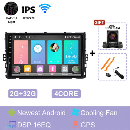 Radio multimediale 9" Double Din per Volkswagen T-ROC/T-Cross/Polo 2018-2020