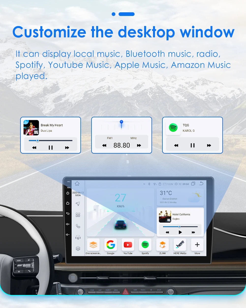 9" 2Din Android 12 CarPlay Radio for Mazda 6 2007-2012