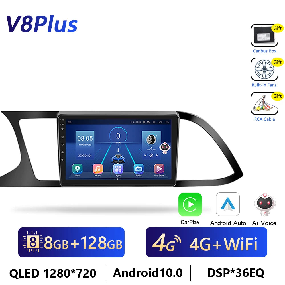 9" CarPlay Android Auto Radio for Seat Leon 2012-2020