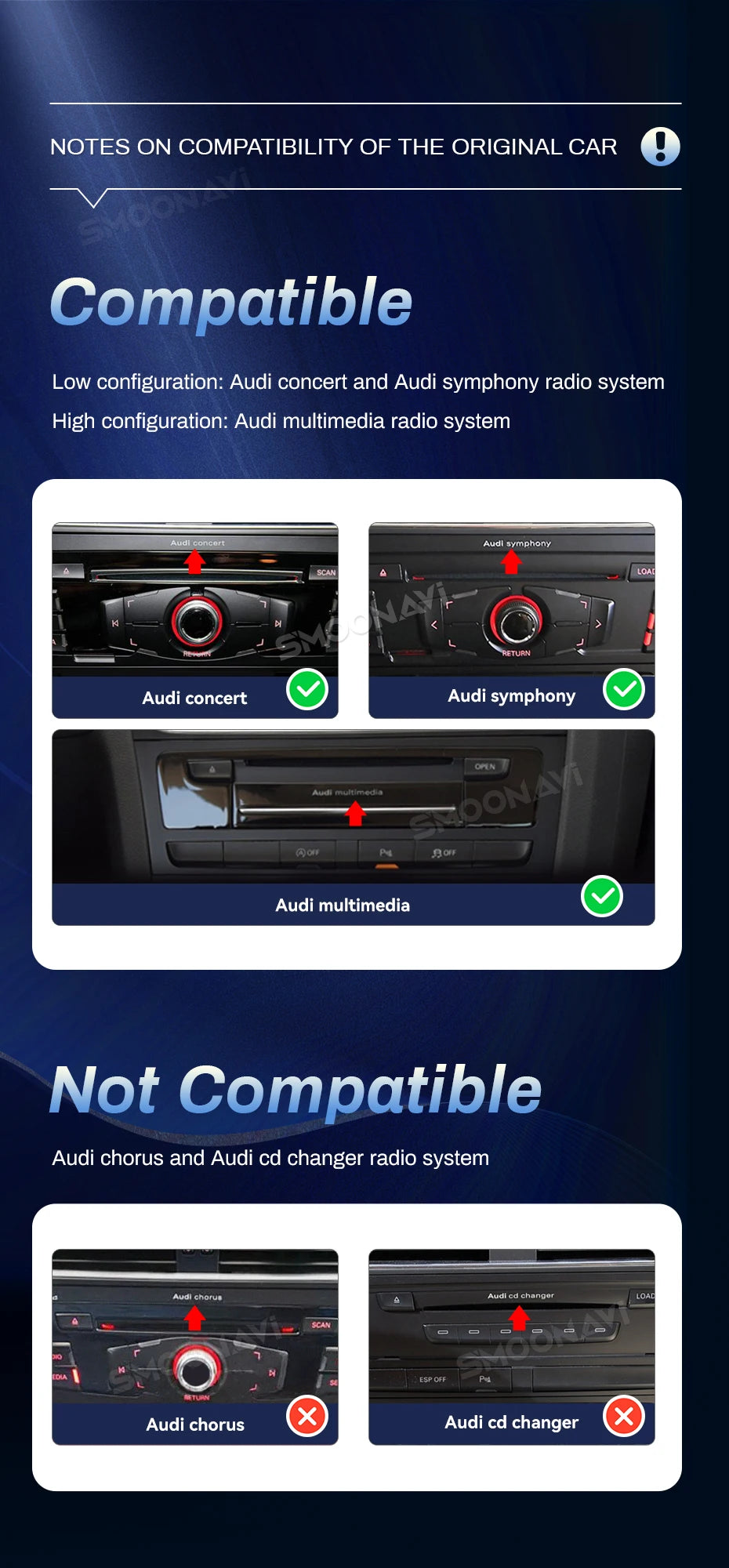 8.8" CarPlay Android Auto for Audi A5 2009-2016