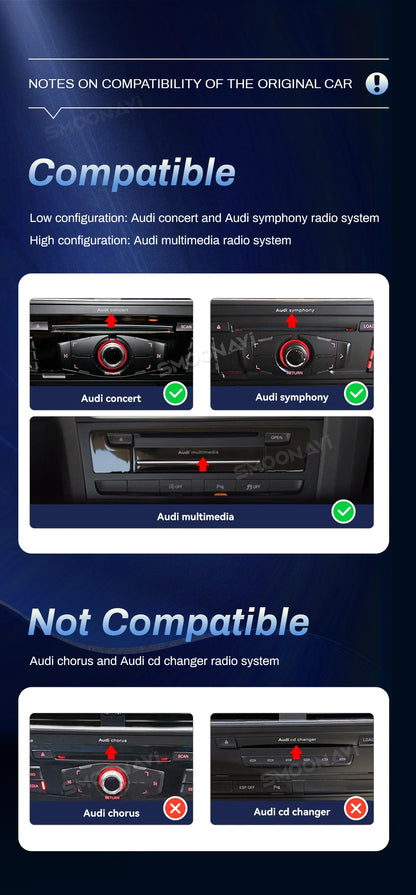8.8" CarPlay Android Auto for Audi A5 2009-2016