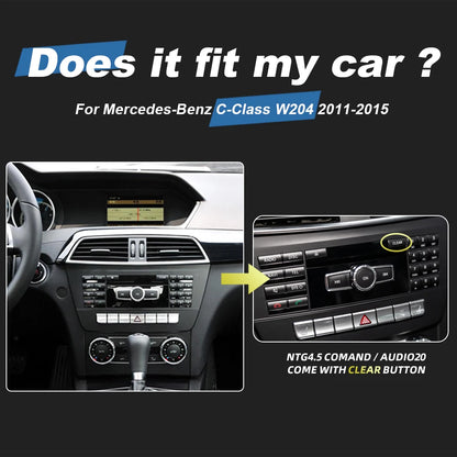 Radio Android 14 8.8” 2 Din per Mercedes Classe C W204 2011-2014 – CarPlay, GPS e WIFI