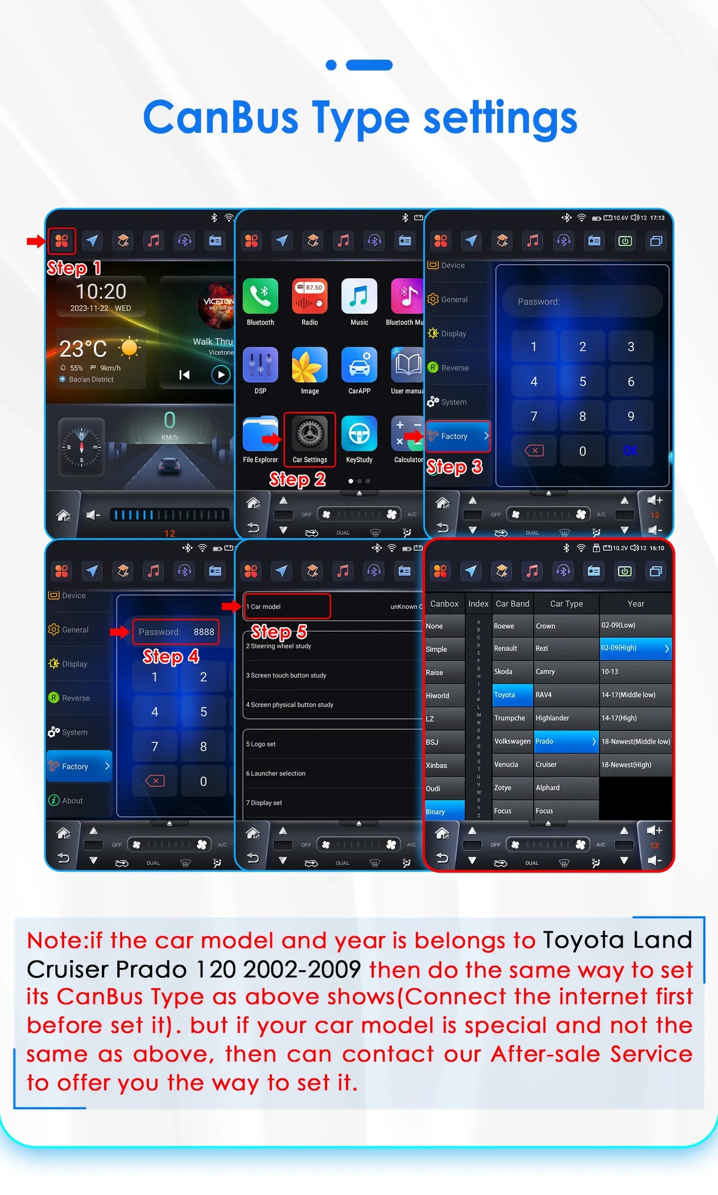 Autoradio Android 13 da 9,7" Double Din per Land Cruiser Prado 120 / Lexus GX470 2002-2009